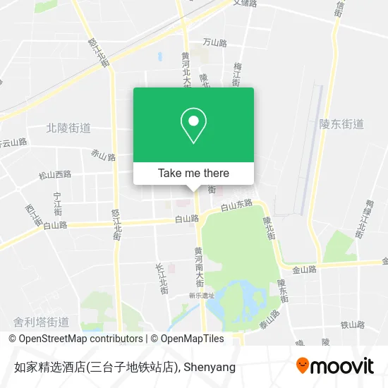 如家精选酒店(三台子地铁站店) map