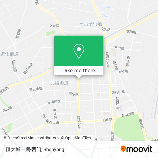 恒大城一期-西门 map
