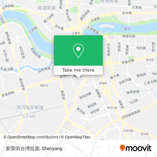 How To Get To 新荣街台湾拉面in 浑南区by Bus Metro Or Light Rail