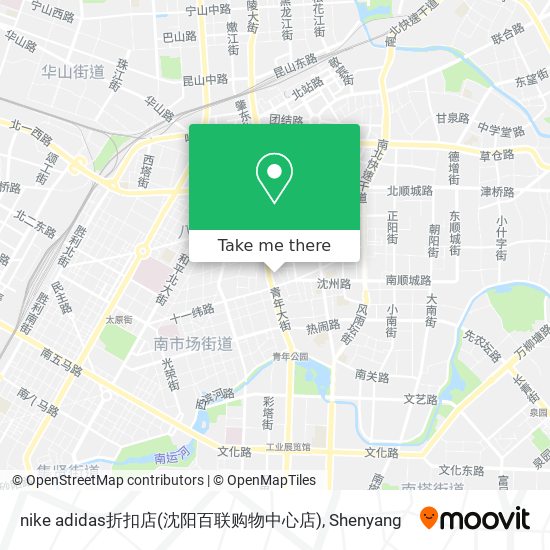 nike adidas折扣店(沈阳百联购物中心店) map