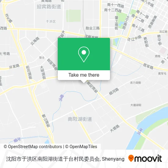 沈阳市于洪区南阳湖街道于台村民委员会 map