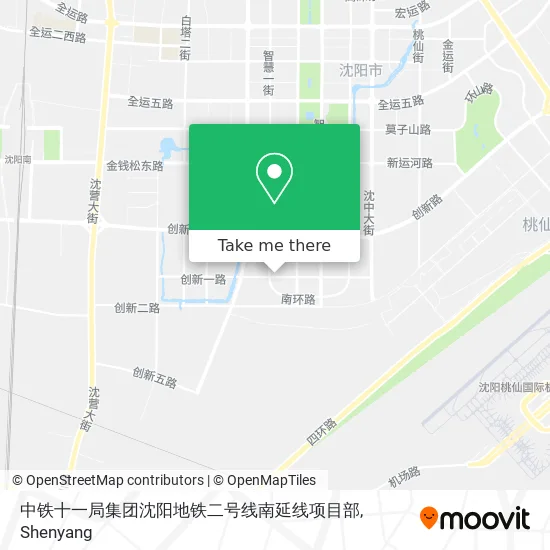 中铁十一局集团沈阳地铁二号线南延线项目部 map