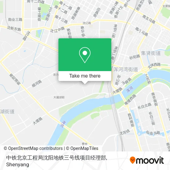中铁北京工程局沈阳地铁三号线项目经理部 map