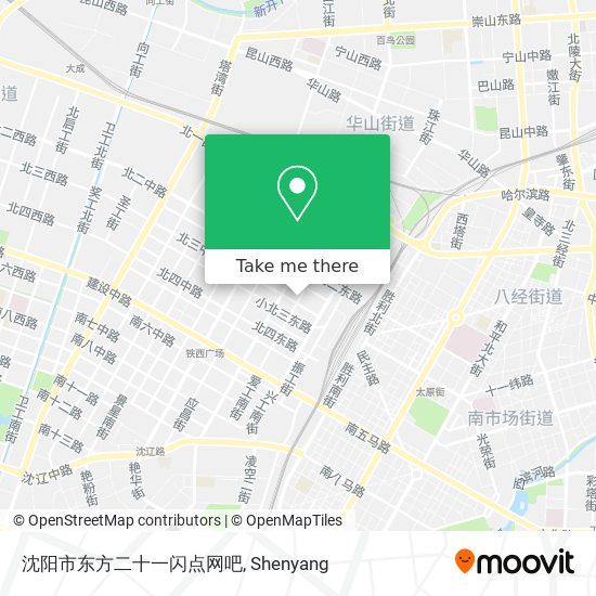 沈阳市东方二十一闪点网吧 map