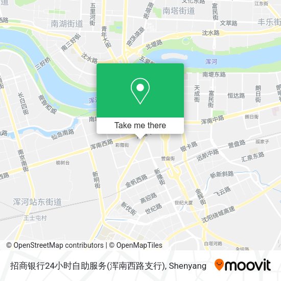 招商银行24小时自助服务(浑南西路支行) map