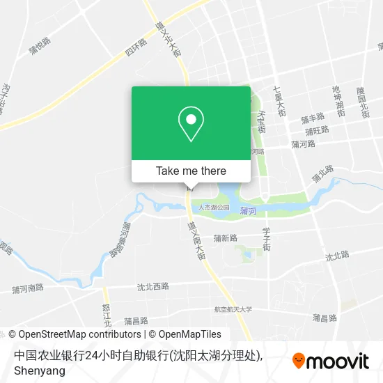 中国农业银行24小时自助银行(沈阳太湖分理处) map