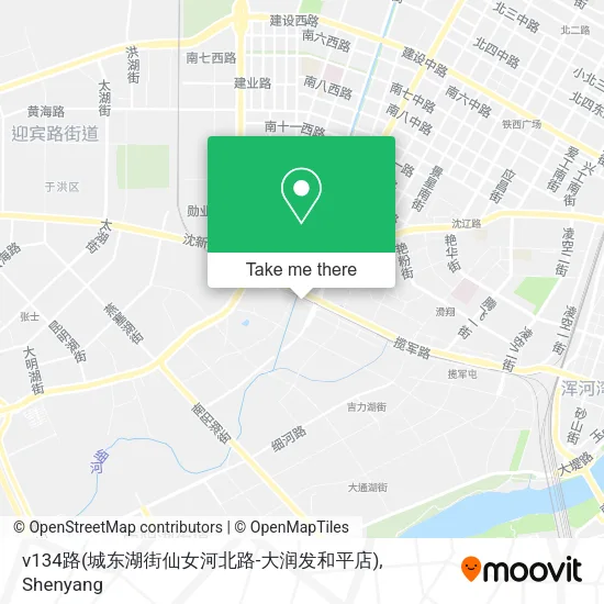 v134路(城东湖街仙女河北路-大润发和平店) map