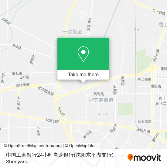 中国工商银行24小时自助银行(沈阳东平湖支行) map