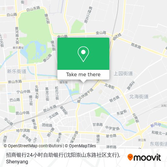 招商银行24小时自助银行(沈阳崇山东路社区支行) map