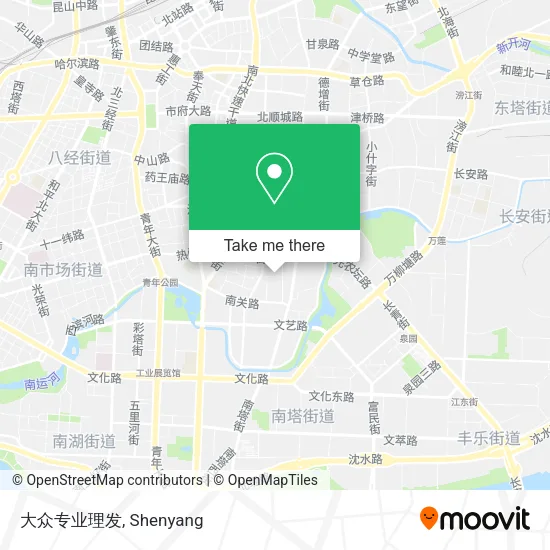 大众专业理发 map