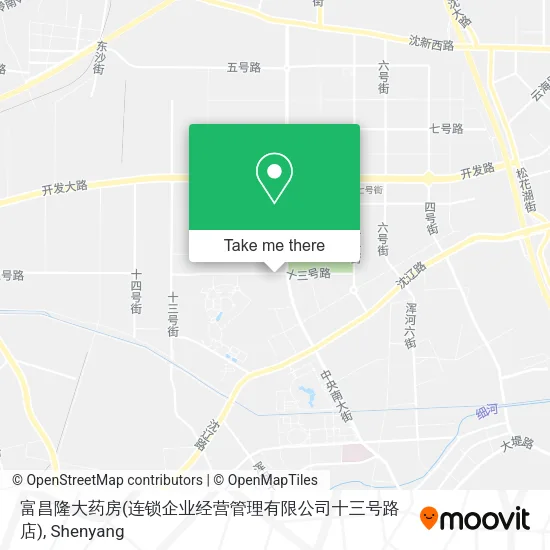 富昌隆大药房(连锁企业经营管理有限公司十三号路店) map