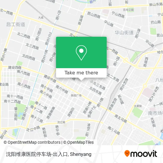 沈阳维康医院停车场-出入口 map