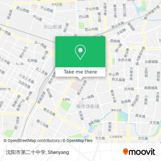 沈阳市第二十中学 map