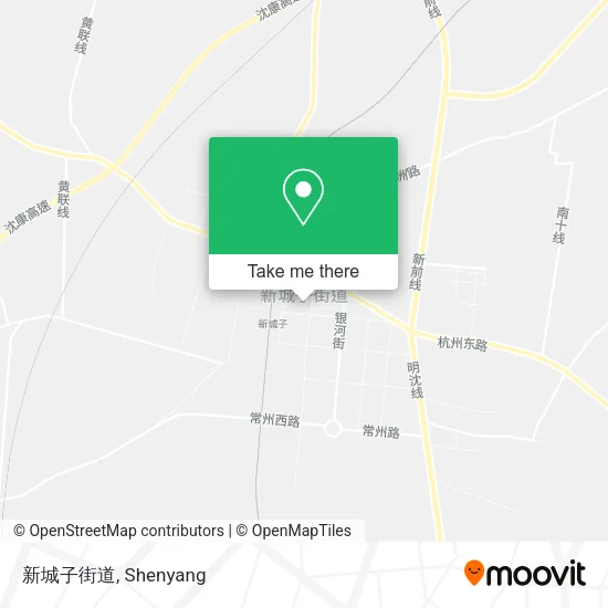 新城子街道 map