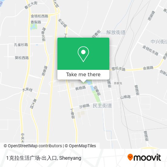1克拉生活广场-出入口 map