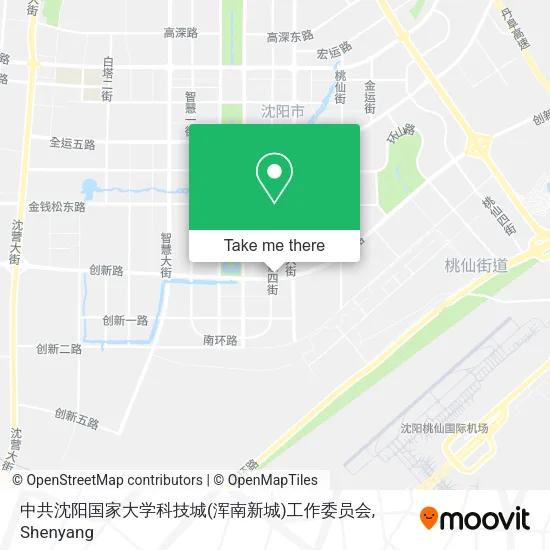 中共沈阳国家大学科技城(浑南新城)工作委员会 map