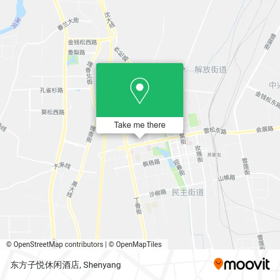 东方子悦休闲酒店 map