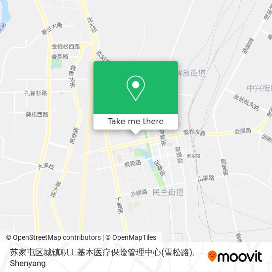 苏家屯区城镇职工基本医疗保险管理中心(雪松路) map