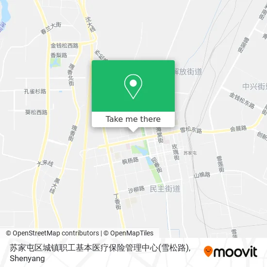 苏家屯区城镇职工基本医疗保险管理中心(雪松路) map