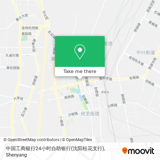 中国工商银行24小时自助银行(沈阳桂花支行) map