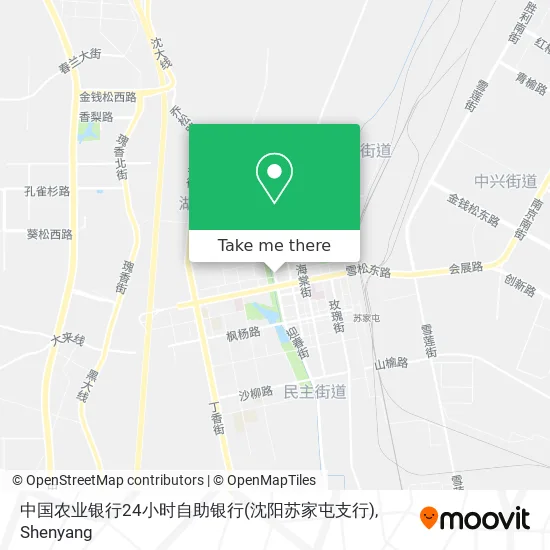 中国农业银行24小时自助银行(沈阳苏家屯支行) map