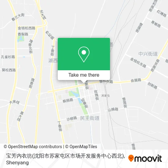 宝芳内衣坊(沈阳市苏家屯区市场开发服务中心西北) map