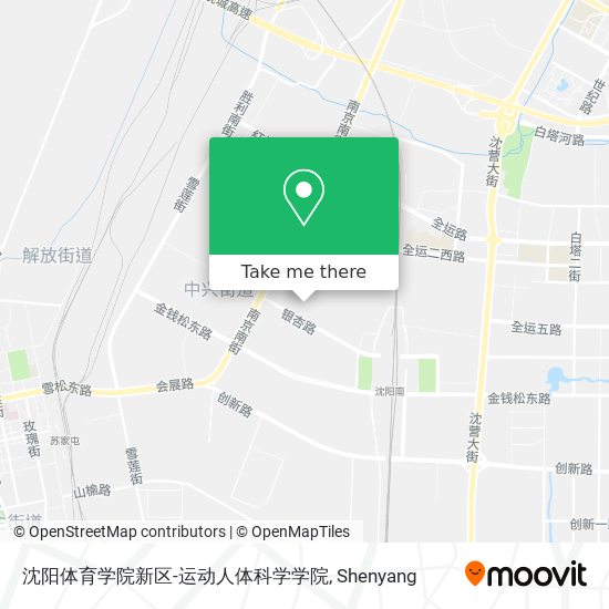 沈阳体育学院新区-运动人体科学学院 map