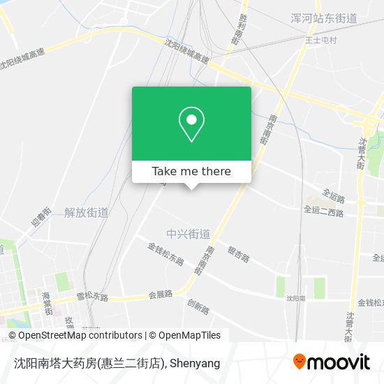 沈阳南塔大药房(惠兰二街店) map