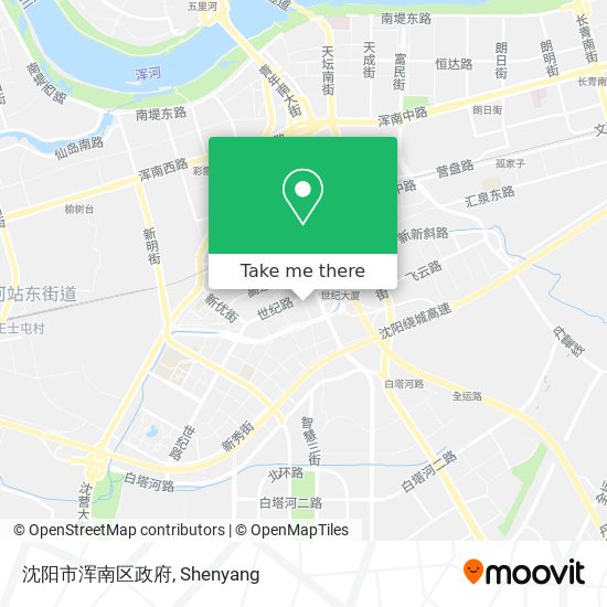 沈阳市浑南区政府 map