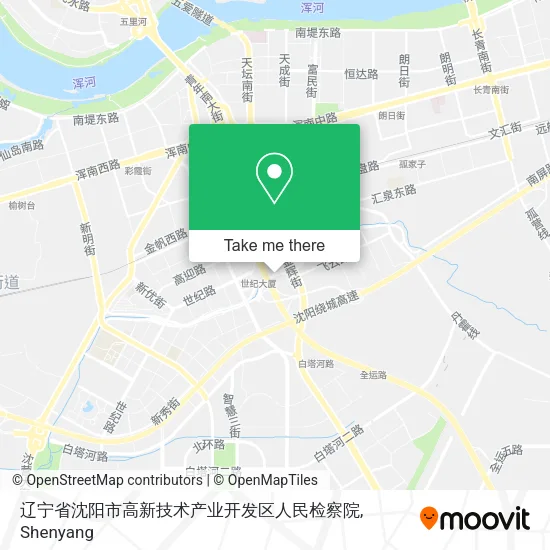 辽宁省沈阳市高新技术产业开发区人民检察院 map