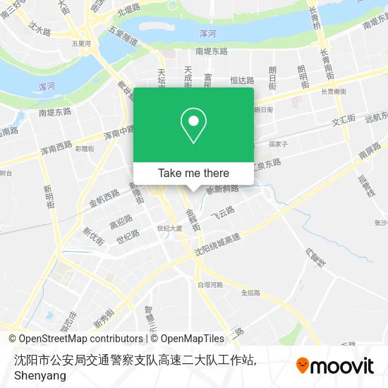 沈阳市公安局交通警察支队高速二大队工作站 map