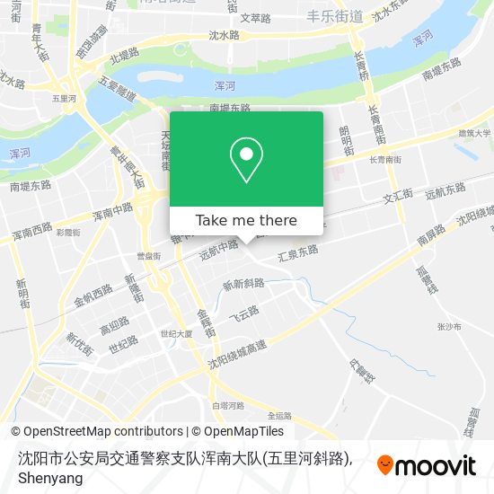 沈阳市公安局交通警察支队浑南大队(五里河斜路) map