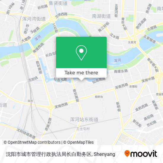 沈阳市城市管理行政执法局长白勤务区 map