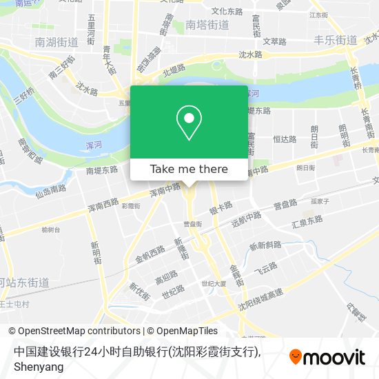 中国建设银行24小时自助银行(沈阳彩霞街支行) map