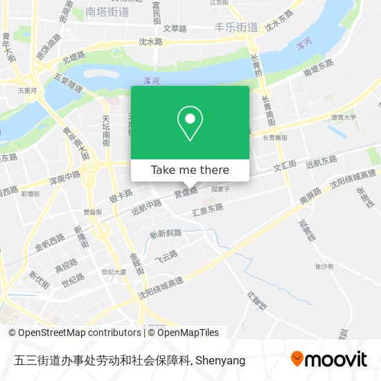 五三街道办事处劳动和社会保障科 map