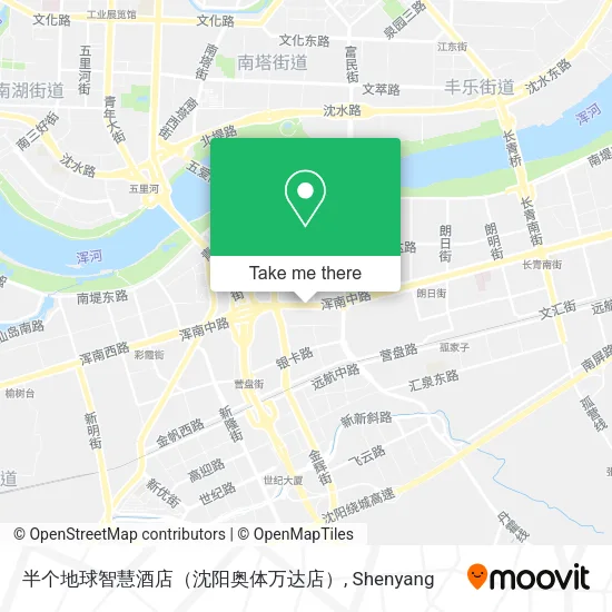 半个地球智慧酒店（沈阳奥体万达店） map
