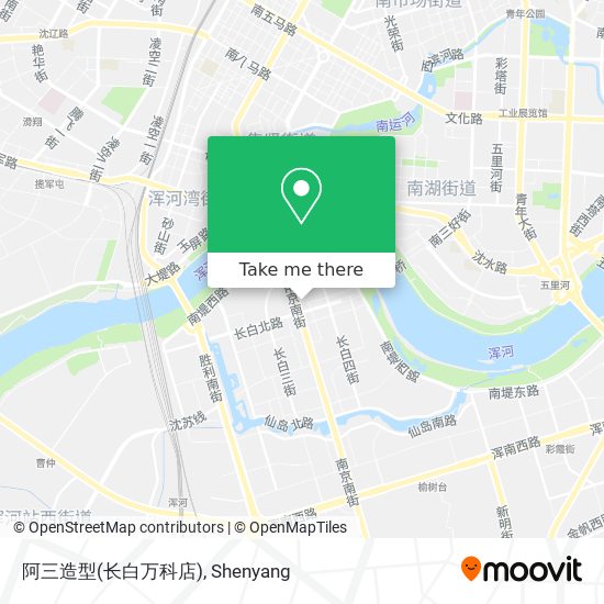 阿三造型(长白万科店) map