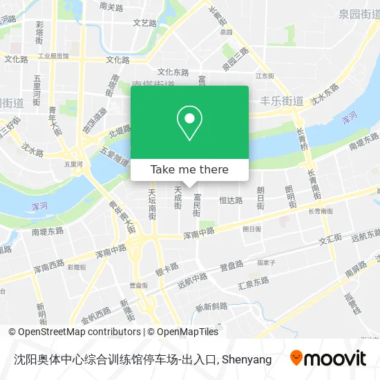 沈阳奥体中心综合训练馆停车场-出入口 map