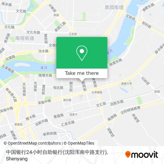 中国银行24小时自助银行(沈阳浑南中路支行) map