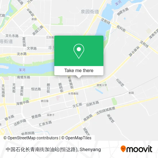 中国石化长青南街加油站(恒达路) map