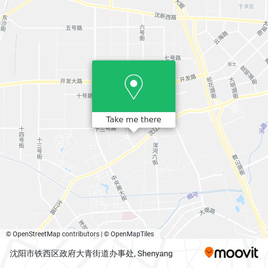 沈阳市铁西区政府大青街道办事处 map