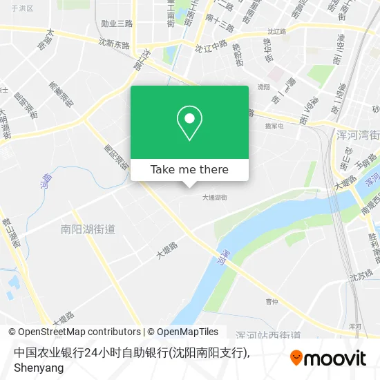 中国农业银行24小时自助银行(沈阳南阳支行) map