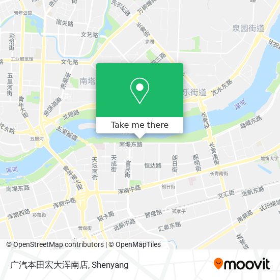 广汽本田宏大浑南店 map