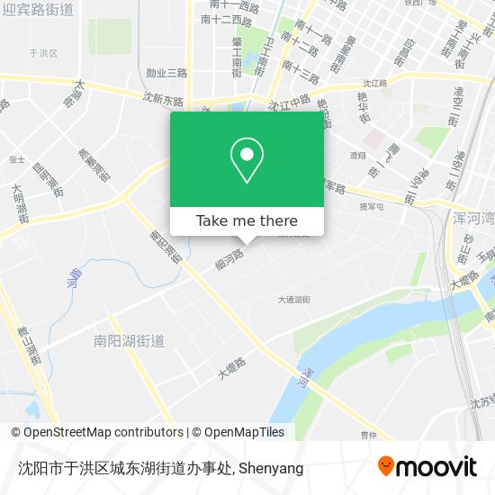 沈阳市于洪区城东湖街道办事处 map