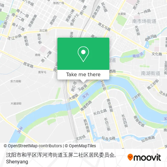 沈阳市和平区浑河湾街道玉屏二社区居民委员会 map