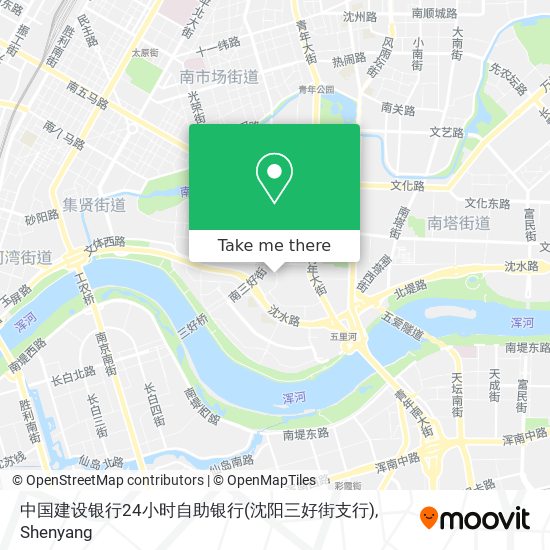 中国建设银行24小时自助银行(沈阳三好街支行) map
