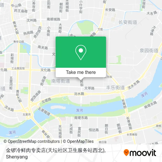 金锣冷鲜肉专卖店(天坛社区卫生服务站西北) map