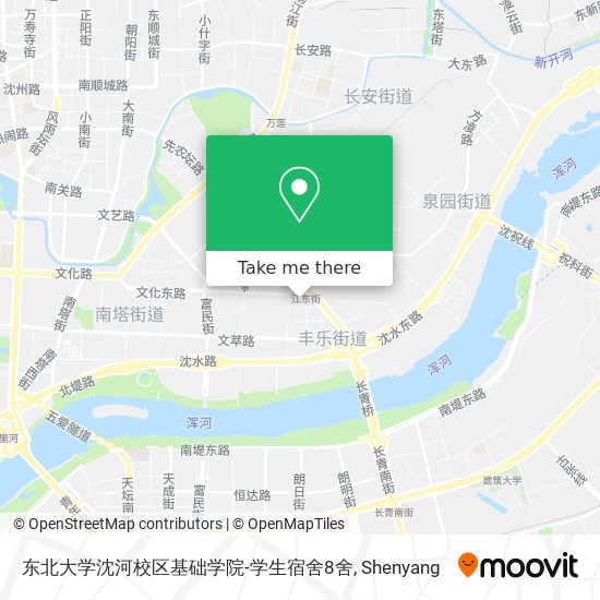 东北大学沈河校区基础学院-学生宿舍8舍 map