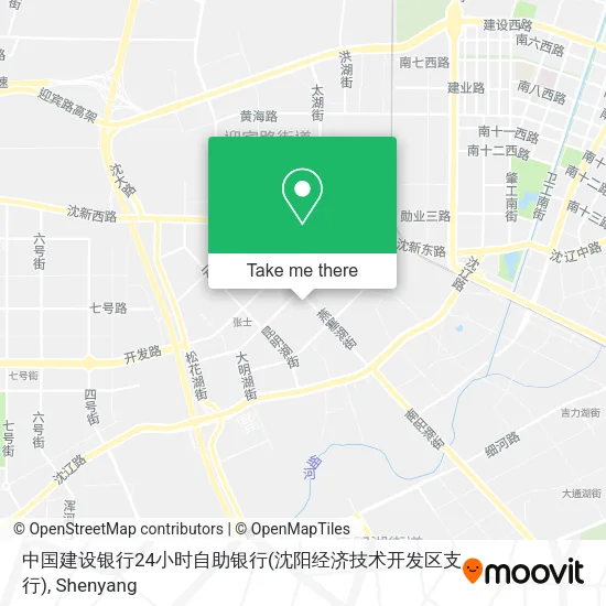 中国建设银行24小时自助银行(沈阳经济技术开发区支行) map