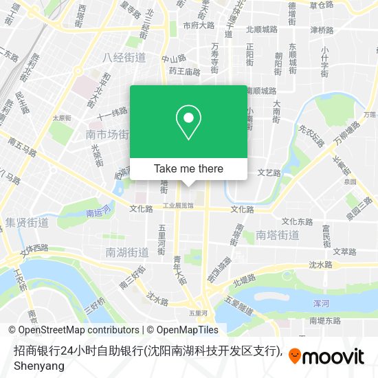 招商银行24小时自助银行(沈阳南湖科技开发区支行) map